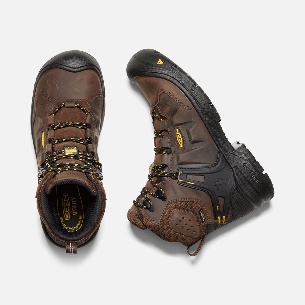 Keen Laarzen Heren Bruin - Dover 6\" Wp (Carbon-Fiber Toe) - 40267-DUNY